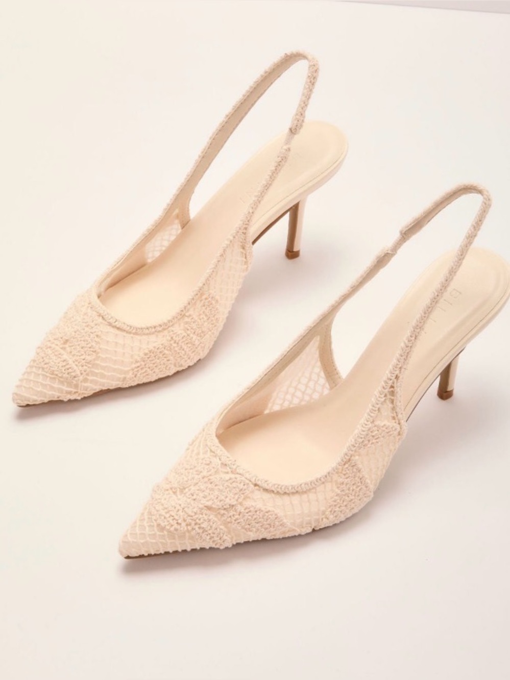 Bellini Slingback Crotchet Heels Summer Heiress VICI 7 Brand new